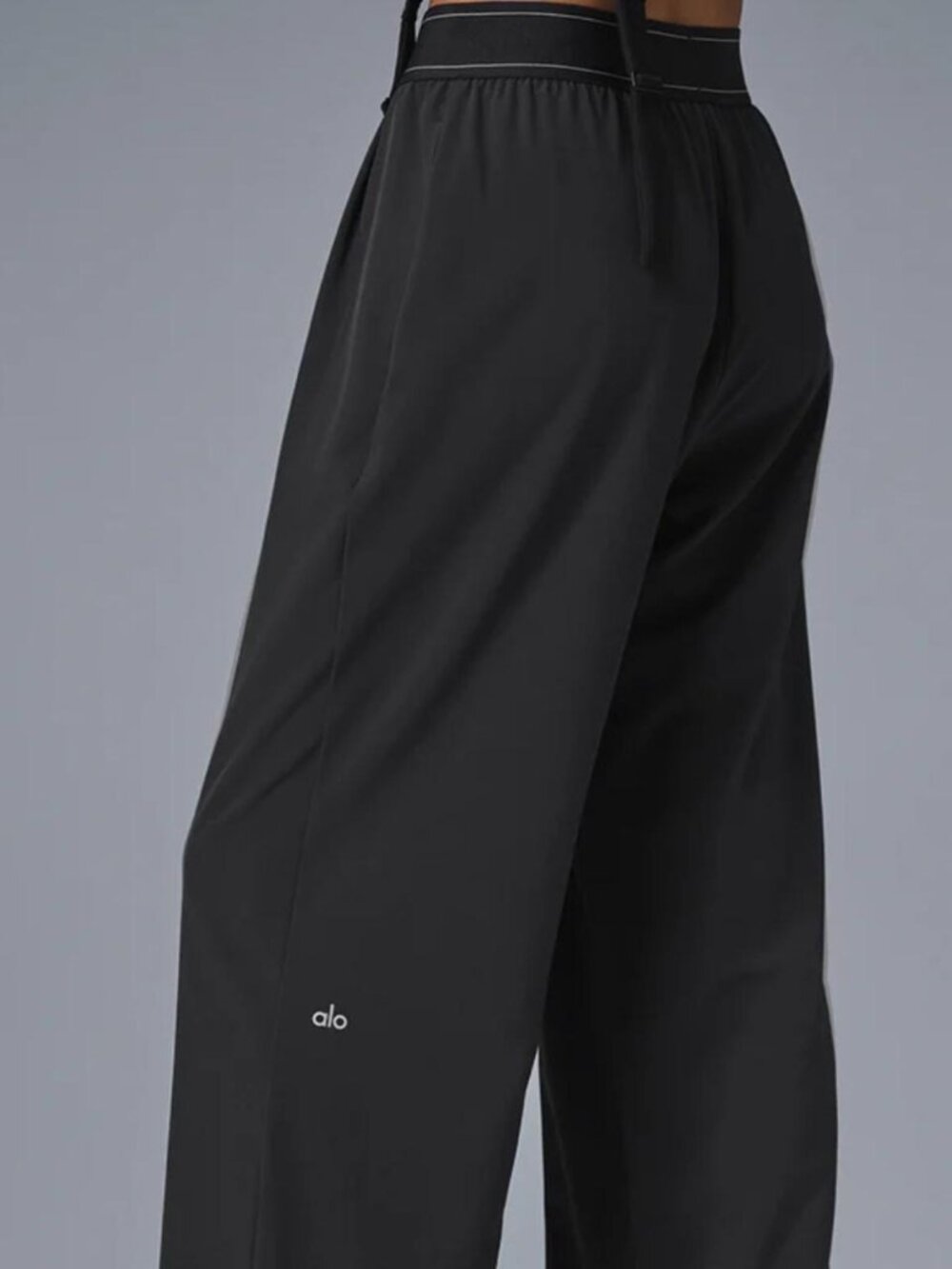 ALO Yoga 😊 Women's Black High Waist Straight Leg Suit Up Pants 🖤 NWT(30-inch) - Picture 9 of 9